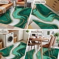 thumbnail image 5 of Area Rug for Living Room, Teal Marble Non-Slip Indoor Large Carpet for Bedroom/Dining Room, Modern Ombre Gold White Abstract Fluid Art Washable Low-Profile Floor Mat Runner Rugs - 2.7 x 5 Ft, 5 of 7