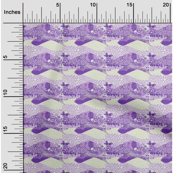 oneOone Cotton Poplin Twill Medium Purple Fabric Snake & Crocodile Animal Skin Sewing Material Print Fabric By The Yard 56 Inch Wide
