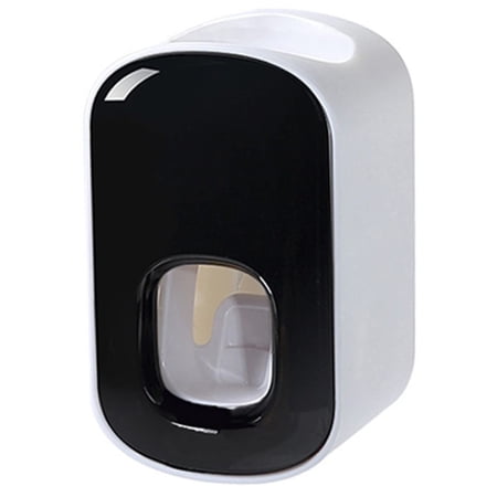 Toothpaste Dispenser (Squeeze Holder Wall Mount) Black Automatic Toothpaste Dispenser Quantitative Usb Rechargeable No Touch Meiiso