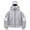 Light Gray, variant on felwors Women's Long Sleeve Halloween Zip-Up Hoodie with Face Mask Oversized Graphic Sweatshirt for Fall Festive Light Gray for Size M