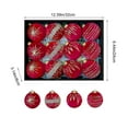 thumbnail image 3 of hulanddfd Christmas Tree Ball Ornament Set - 12Pcs Red Shatterproof Xmas Hanging Balls, Christmas Hanging Pendant for Tree Wreath and Wedding Holiday Party Decor 8cm/3.15", 3 of 6