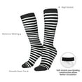 thumbnail image 4 of Balery Black And White Stripes Calcetines novedosos Calcetines deportivos Calcetines hasta la rodilla Calcetines de algodón Calcetines originales y geniales, 4 of 6