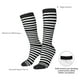thumbnail image 4 of Fotbe Black And White Stripes Calcetas Divertidas Estampadas para Hombre y Mujer, Calcetas de Algodón hasta la Rodilla para Caminar, Correr, Enfermería y Embarazo, 4 of 6