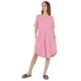 thumbnail image 5 of Inkmeso Nightgowns for WoMen's Short Sleeve W/ Round Neck Nightdress Jersey Tunic Loungewear, 5 of 7