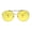 gold yellow, variant on Womens Metal Ball Tip Retro Trend Unique Feminine Pilots Sunglasses Silver Clear