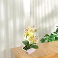 thumbnail image 5 of Flor de seda artificial de doble punta phalaenopsis maceta falsa decoración de paisaje planta artificial planta verde en maceta, 5 of 5