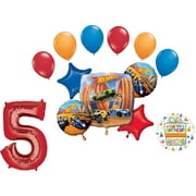 Mayflower Products Hot Wheels Party Supplies 5th Birthday Balloon Bouquet Decorations