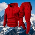 thumbnail image 5 of Men's Sweatpant Sets 2 Piece Hoodie Sweatsuits Love Heart Printed Valentines Day Suits Casual Jogging Outfits (2XL, Red #A), 5 of 6