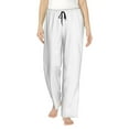 thumbnail image 2 of Kdxio Women's Comfy Stretch WhitePrint Drawstring Pajama Pants-Large, 2 of 9