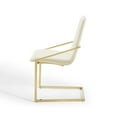 thumbnail image 6 of Side Dining Chair, Velvet, Metal Steel, Gold Ivory White, Modern Contemporary Urban Design, Kitchen Room Cafe Bistro Restaurant Hospitality, 6 of 9
