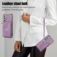 thumbnail image 5 of SaniMore for Samsung Galaxy S22 Plus Case, Samsung Galaxy S22 Plus Wallet Case for Women Men, PU Leather RFID Blocking Wristlet Zipper Shoulder Strap Cover with Card Holder Kickstand, Purple, 5 of 10