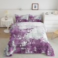 thumbnail image 3 of Manfei Vintage Oil Printing Bedding Comforter Set, Plum Abstract Ombre Twin Comforter Sets, Teens Kids Adult Men Women Reversible Bedding Set, Microfiber Bedroom Decor, 2-Piece, 3 of 9