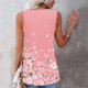 thumbnail image 2 of Camiseta con estampado Floral para mujer, Top Sexy sin mangas, holgado, informal, plisado, 2022, 2 of 4