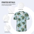 thumbnail image 3 of Rateoe Flamingos And Palms Pattern Men’s Baseball Short Sleeve Polo Shirt, Midweight Men's Shirt Golf Shirt Polo Shirts Quick Dry Short-3X-Large, 3 of 7