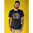 thumbnail image 2 of Symbol Of Youth Defiance Quote Men Black T-Shirt, Male Large, 2 of 4