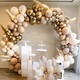 thumbnail image 5 of 1 juego de guirnalda de globos de color blanco arena y dorado, arco de globos color beige y caqui, decoración para bodas, baby shower, decoraciones para fiestas de cumpleaños, 5 of 5