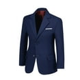 thumbnail image 2 of Boy's Navy Blue Suit Jacket Formal Suit for Wedding Church Birthday Party Prom School Homecoming Stage Show, 2 of 5