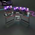 Vineego 51 Inch LShaped Gaming Desk Computer Corner Desk PC Gaming