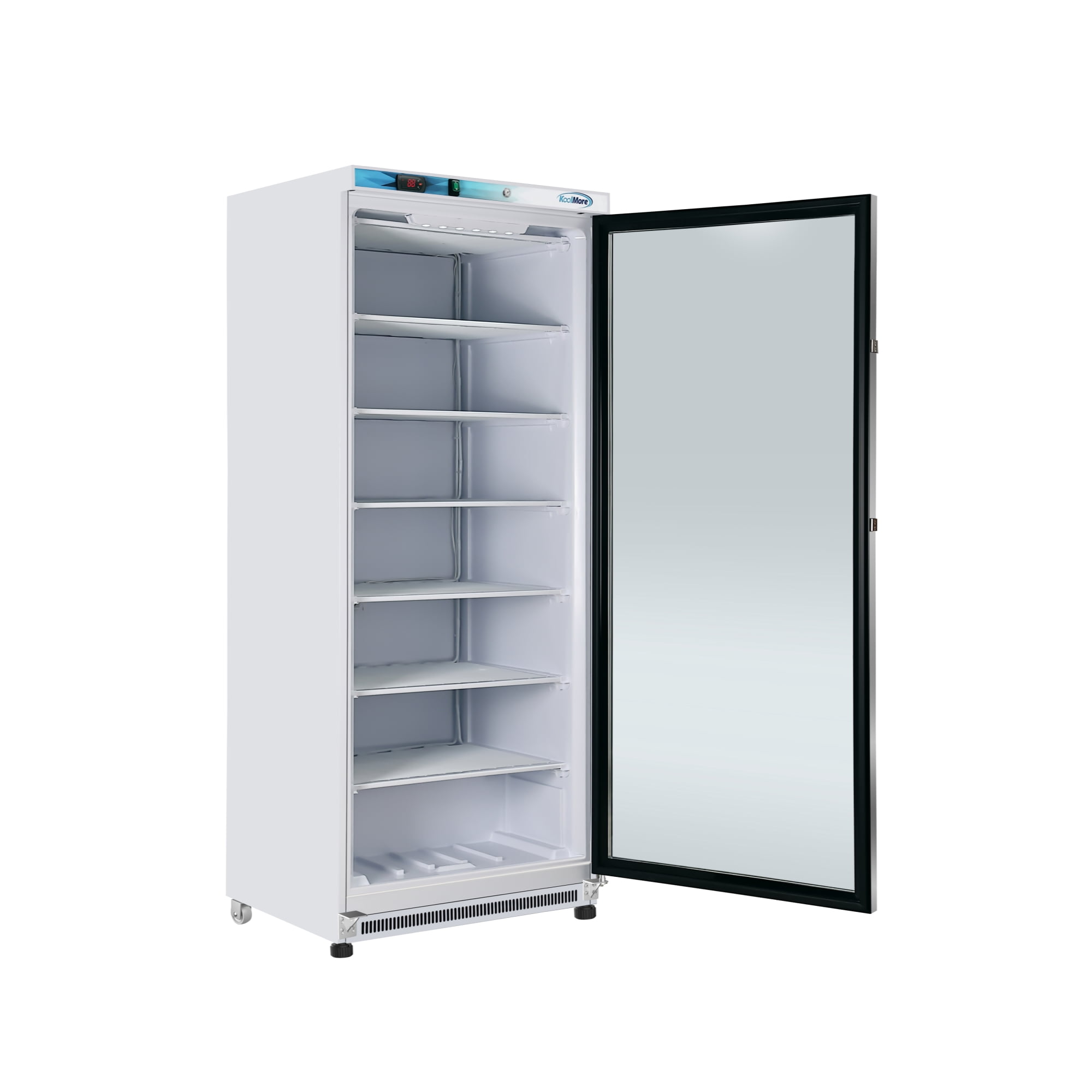 21 Cu. Ft. Commercial  Freezer with Glass Door in White - Manual Defrost (KM-FMD20WGD)
