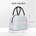 thumbnail image 3 of Haiem Colorful Checkerboard Printed Lunch Bag Women, Lunch Box Lunch Bag for Women, Small Leakproof Cute Lunch Tote Large Capacity Reusable Insulated Cooler Lunch Container, 3 of 6