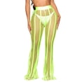 thumbnail image 1 of Kmbangi Femmes Évider Mesh Beach Pants Voir à Travers Résille Cover-up Pantalon Bikini Bas Rave Beachwear, 1 of 9