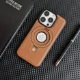 thumbnail image 2 of Ancove for iPhone 16 Pro Max PU Leather + TPU Case Grip Loop Magnetic Stand,Compatible with MagSafe,Built-in Kickstand,for Men Women,Brown, 2 of 7