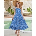 thumbnail image 5 of Arshiner Girls Summer Dress Boho Beach Casual Smocked Maxi Dresses, 5 of 6