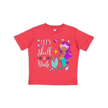 

Inktastic Let s Shell-a-Brate- mermaid Gift Toddler Boy or Toddler Girl T-Shirt