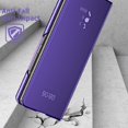 thumbnail image 5 of Compatible with Samsung Galaxy Z Fold 5 Mirror Case with kickstand Women,Elegant Flip Mirror PU Leather Hybrid Bumper Protective Clear Phone Case for Leather Samsung Galaxy Z Fold 5 Cases Purple, 5 of 14