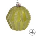 thumbnail image 2 of Vickerman MC190873D 5 in. Lime Glitter Faceted Ball Ornament - 3 per Bag, 2 of 3