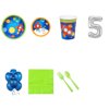 Rocket To Space Party Supplies Party Pack For 32 With Silver #5 Balloon