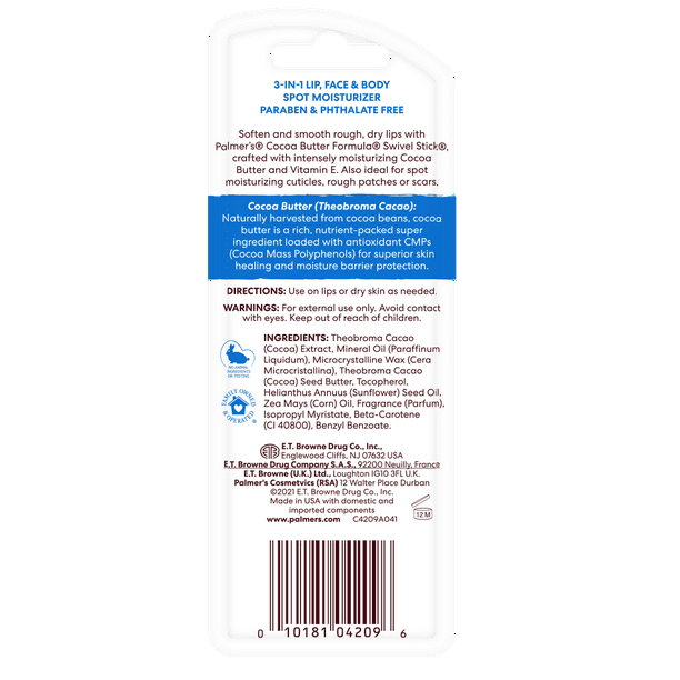 palmer'c coconut oil lip balm ingredients Palmer's SPF 15 - 2 Pack (0.30 oz) Palmer's Moisturizing Cocoa Butter Stick