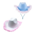 thumbnail image 4 of ROZYARD Cowgirl Hat for Women Bridal Party Brimmed Cap Female Bridesmaid Headwear, 4 of 12