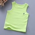 thumbnail image 2 of Tisuna Summer Kids Sleeveless Tank Top Toddler Puppy Design Print Crew Neck Vest Breathable Casual Little Boys Girls School Holiday Athletic Sportwear Green Size 2-3 Years, 2 of 4