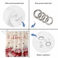 thumbnail image 3 of Pink Valentines Day Shower Curtain Set - 72" x 78" Washable Bathtub Curtain with 12 Hooks, Love Heart Eucalyptus Botanical Retro Waterproof Fabric Stall Shower Curtains for Bathroom/Bathtub Décor, 3 of 6