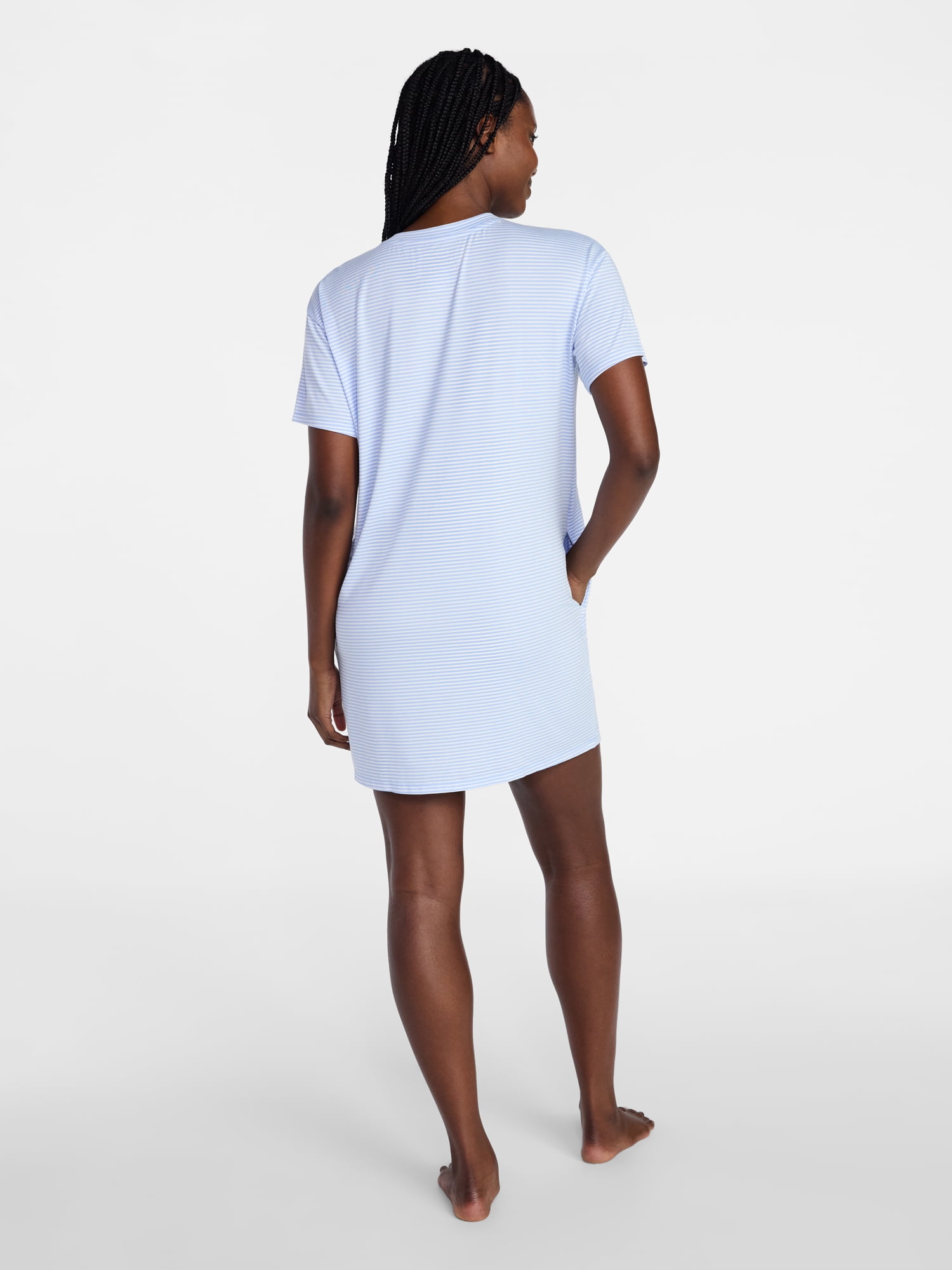 Joyspun Women's Dreamy Soft Collection Short Sleeve Sleepshirt, Sizes S/M-2X/3X