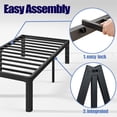 thumbnail image 7 of ULIESC 12 Inch High Twin Bed Frame No Box Spring Needed, Heavy Duty Metal Platform Bed Frame Twin with Round Corners, Easy Assembly and Noise-Free, Black, 7 of 7