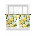 thumbnail image 6 of Lemon Flower Sheer Curtains for Living Room Bedroom Yellow Fruit White Spring Blooms Botanicals Sheer Curtains 54 Inch Long 2 Panels Set Light Filtering Curtain Window Treatments Drapes, 6 of 6