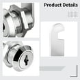 thumbnail image 3 of 6 PCS Cam Locks, Keyed Alike Cam Lock, Cabinet Cam Lock with Keys, Secure Zinc Alloy Lock Replacement for Truck Toolbox Mailbox File Drawer Dresser RV Door, Fits on 1/2" Max Panel Thickness, 3 of 5