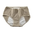 thumbnail image 4 of PMVFHDE Women Mid Rise Cotton Sanitary Underwear Side Leakproof Protection Pants Menstrual Cycle Comfort Briefs Cotton Underwear For Women Khaki,XL, 4 of 5
