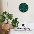 thumbnail image 5 of Wall Clock, Brown Wooden Board Silent Non Ticking Battery Operated Round Decorative Indoor Outdoor Clocks for Living Room Kitchen Bedroom Bathroom Patio 12", 5 of 6