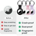 thumbnail image 6 of Sakiika2|4 Pack for AirTag Dog Collar Silicone Holder for air tagholder Cases Tags Chain for Apple for Air Tag GPS Item Finders Accessories, Black/Pink/Dark Green/Dark Blue, 6 of 6