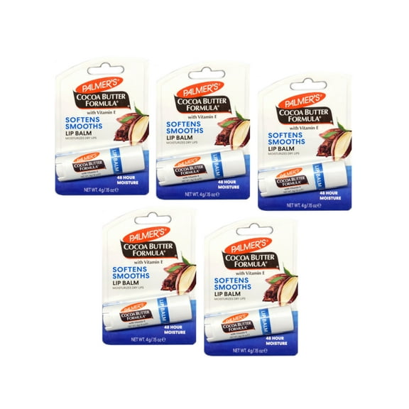 5 Pack - Palmer's Cocoa Butter Formula Original Ultra Moisturizing Lip Balm, 0.15 Oz.