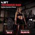 thumbnail image 3 of Olympic Barbell, 6ft Barbell for Strength Training and Weightlifting, 2 inch Olympic Bar with 700lb Capacity, Comfortable Grip for Squats Curls Deadlifts, 3 of 8