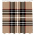 thumbnail image 3 of Ambesonne Checkered Shower Curtain, Classic British Plaid, 69"Wx70"L, Pale Brown Orange White, 3 of 3