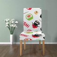 thumbnail image 4 of FMSHPON Japanese Food Sushi Ninja Stretch Chair Cover Protector Seat Slipcover for Dining Room Hotel Wedding Party Set of 1, 4 of 5
