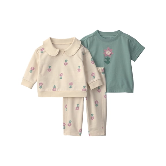 Carter's Child of Mine Baby Girl Outfit Set 3-Piece, Sizes 0/3-24 Months