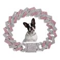 thumbnail image 1 of Collar De Perro Con Cadena Rosa, Collares De Perro Con Eslab, 1 of 7