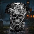 thumbnail image 2 of Y-Sunset Halloween T-Shirt for Men, Funny Skeleton Graphic Short Sleeve Crew Neck T-Shirt, Novelty Short Sleeve Crewneck Shirt, 2 of 4