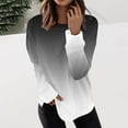 thumbnail image 2 of LEBONYARD Women's Fashion Round Neck Gradient Color Printing Blouse Casual Long Sleeve Loose Fit Pullover Sweatshirts, 2 of 5